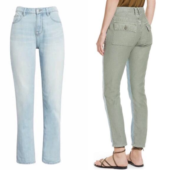FRAME Two Tone Straight Leg Jeans Size 26 - Picture 1 of 10